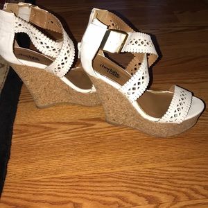 Charlotte Russe white wedges